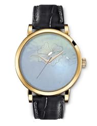 SPRAWL Aanalog Fashion Series Gold Ladies Watches of Genuine Black Leather Strap,Unique Wrist Watch for Women Girls Designed with Drawing a flower in spots