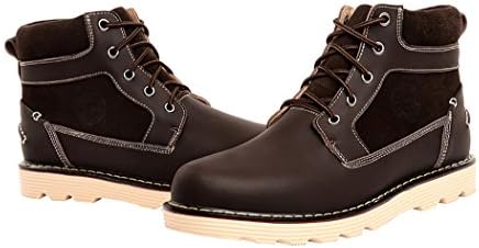 HTARCO Christmas Men's Winter Autumn Fashion Leather Male British Wind Brogue Shoes(7.5 D(M)US,brown)