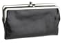 HOBO INTERNATIONAL Lauren Double Frame Wallet,Black,one size