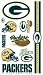 Sporting Goods : Green Bay Packers Temporary Tattoos - SET OF 6 - Sports Merchandise