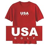T-Shirt Red Usa Golf  Sports