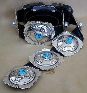 Turquoise and Sterling Silver Tommy Singer Concho Belt, #1244