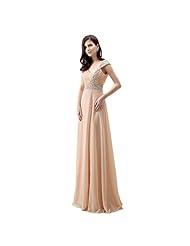 Portrait Neck Sweetheart Beaded Sequined Empire   Waistline Chiffon/Satin Evening Dress 