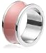 ByJoy DP0208 Ladies Dusky Pink Enamel set in Sterling Silver Wedding Band Style Ring