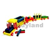 Eigenschaften woody  / EISENBAHN HOLZ HOLZEISENBAHN BAUSTEINE LOK GROß NEU OVP