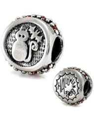 Genuine Ohm Beads (TM) Product. 925 Sterling Silver "Halloween" Flip Bead Charm. 100% Satisfaction Guaranteed.