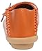 Serene Womens Leather Cowhide Casual Lace Up Flat Driving Shoes Boat Slip-On Loafers (9B(M)US, Orange)