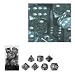 Chessex 25318 - Würfelset gesprenkelt Ninja, 7 verschiedene Würfel