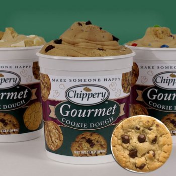 Chippery Gourmet Classic Chocolate Chip Cookie Dough - Two, 3 lb. Tubs by Chippery
