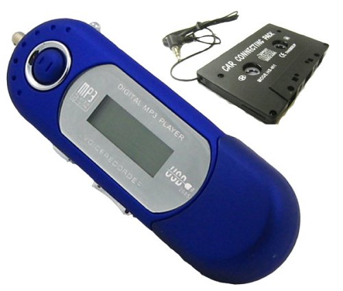 Childrens Toyshop  Electronics : 256MB Techsplosion MP3 Player & In Car Cassette Adapter (Manic Blue)