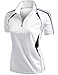 Coolon 2 Tone Collar Zipup Polo T-Shirt White XXL