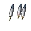 Clicktronic HC 90-150 Cinch Kabel (1x 3,5 mm Stecker auf 2x Cinch-Stecker, vergoldete Kontakte) 1,5 m
