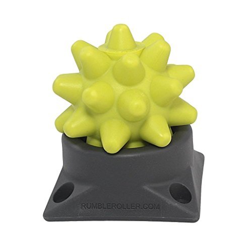 RumbleRoller X-Firm Beastie and Base - Extra Firm Spiky Massage Ball - Comes With Base For Stabilized Massage