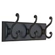 Hook Rail 10” -Espresso - 3 Scrolls– Dark Gun Metal