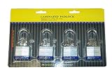 4 pc 1 1/2 (40mm) Long Shank Laminated Padlock Set 4-pc 1-1/2