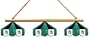 Imperial Florida Marlins Licensed Three Shade Stained Glass Billiard Table Lamp