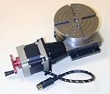 4" rotary table with stepper motor mount and stepper motor