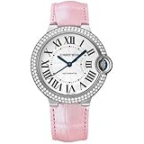 Cartier Ballon Bleu Ladies Watch Automatic 18K White Gold Silver Dial Diamond Bezel WE900651 by Cartier
