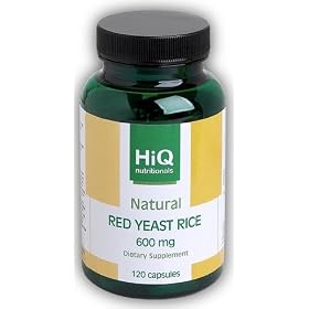 Red Yeast Rice 600 Mg 120 Capsules * Natural Extract & Dietary Supplement * Cholesterol Management to Control LDL HDL Levels - High Quality (HiQ) Formula Manufactured in the USA under GMP Standards