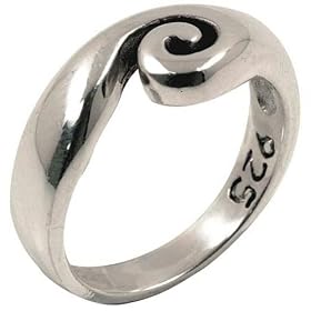 Swirl Wave - Sterling Silver Ring by 