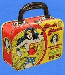 WONDER WOMAN Comic Book Metal LUNCH BOX Lunchbox New