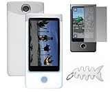 IMAGE OF Sony Bloggie Touch (MHS-TS20/MHS-TS10) 4GB 8GB Digital Video Camera Pocket Camcorder Silicone Skin Case Gel Cover- Clear + LCD Screen Protector + Fishbond keychain