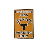 University of Texas Longhorns Fans Parking Only NCAA Tin Sign