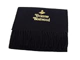 (ヴィヴィアンウエストウッド)Vivienne Westwood マフラー SL2-F733 ゴールド オーブ刺繍 ブラック [並行輸入品] ２Ｆ