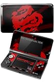 Nintendo 3DS Skin - Oriental Dragon Red on Black