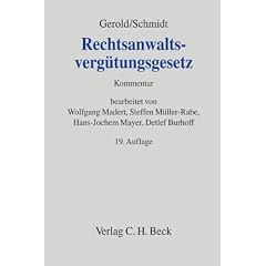 Rechtsanwaltsverg�tungsgesetz: Rechtsstand: M�rz 2010