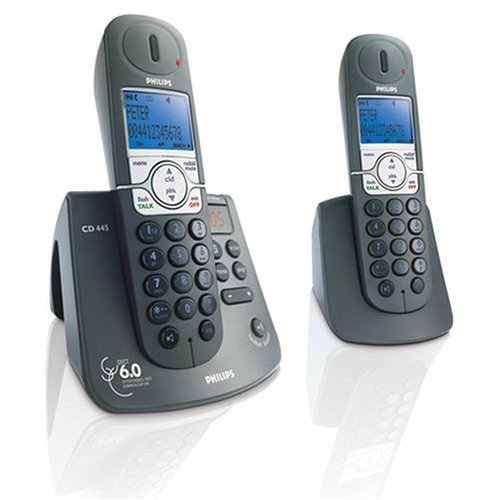 Philips CD4452B 37 DECT 6.0 Dual Phone Bundle
