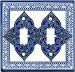 MOROCCO Blue Switchplates Outlet Covers, Rocker, GFCI
