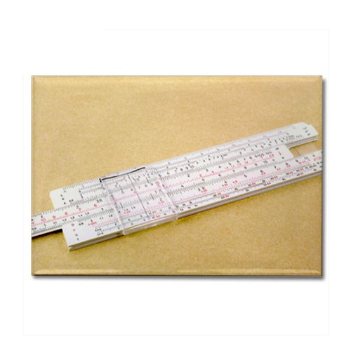 CafePress Logarithmic slide rule - Rectangle Magnet - Standard Multi-color