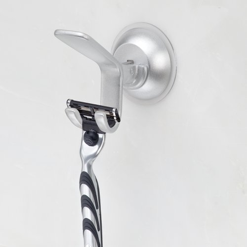InterDesign Classico Bathroom Shower Suction Hook/Razor Holder, Silver Health Beauty Personal
