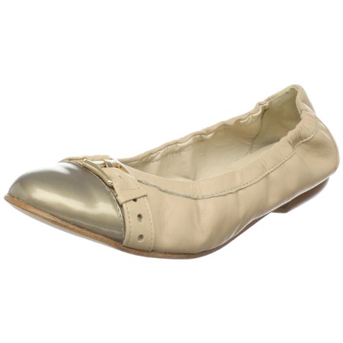 Amalfi by Rangoni Women's Camilla Ballet flat,Tortora Nappa/Taupe Patent,5 M US