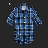 アバクロ （Abercrombie&Fitch) メンズ コットン チェックシャツ