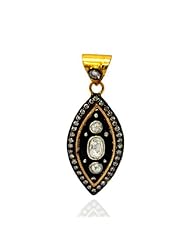 Handmade 14kt Solid Gold Diamond Pave Pendant Jewelry