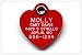 Pet ID Tag - Heart - Custom engraved cat and dog ID tags. Pet safety tag has reflective coating and is available in plastic, stainless steel and brass.