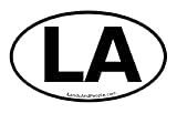 Los Angeles LA California Black on White USA Car Bumper Sticker Decal Oval