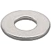 18-8 Stainless Steel Flat Washer, Meets DIN 9021 Specifications, M4 Screw Size, 4.3mm ID, 12mm OD, 1mm Thick, Pack Of 100
