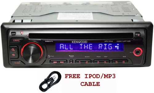 Brand NEW Kenwood Kdc-mp145 50x4 CAR Cd/mp3 Receiver with Front Aux Input + Built in Equalizer, Sub Pre-amp Output, Low Pass Crossover **Free $20.00 Mp3/ipod Connector Cable**