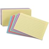 Oxford Index Cards, Assorted Colors, 5 x 8, Ruled, 100-Pack