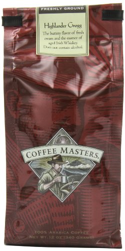 Coffee Masters Flavored Coffee, Highlander Grogg, Ground, 12-Ounce Bags (Pack of 4)