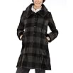 Liz Lange Plaid Peplum Coat- Black/Gray