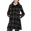 Liz Lange&reg; Plaid Peplum Coat- Black/Gray