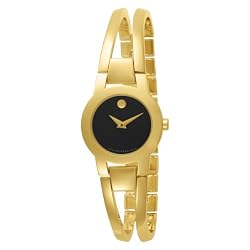 Movado Women's 604758 Amorosa Gold-Tone Stainless Steel Bangle Bracelet Watch