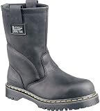 Dr. Martens Mens 2295 Steel Toe Extra-Wide Fit Wellington Black Industrial Greasy: DMR13397001
