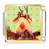  : Holidays Christmas Reindeer Rudolph Decoration Animal Stuffed Italian Charm