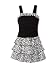 Amy Byer Girls 7-16 Sleeveless Print Charmeuse Triple Tier Cheetah Dress, Black, 14