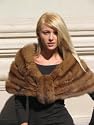 GORGEOUS GOLDEN SABLE FUR SHRUG sz10 #5873